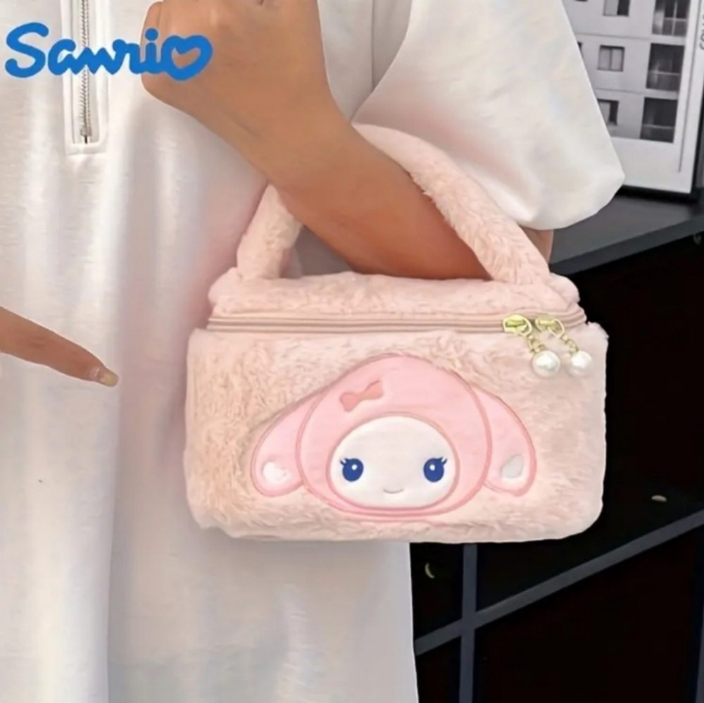 My Melody Plush Handbag/ Makeup Bag NWT
